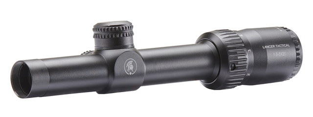 Lancer Tactical 1.5-5x20 Rifle Scope with Mounts (Color: Black) - Click Image to Close