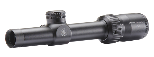 Lancer Tactical 1.5-5x20 Rifle Scope with Mounts (Color: Black)