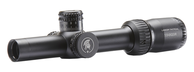 Lancer Tactical 1.5-6x20 IR Illuminated Rifle Scope with Mounts (Color: Black)