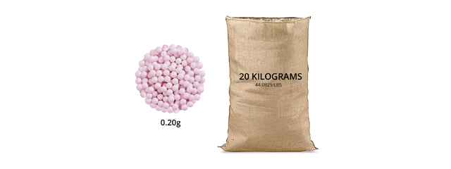 Lancer Tactical 46 lbs Rice Bag Airsoft 0.20g Streamline Competition BBs (Color: Pink)