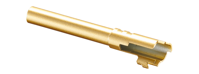 Double Bell Smooth 5 inch Threaded Hi-Capa Airsoft Pistol Outer Barrel (Color: Gold)