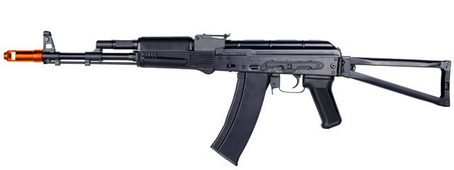 E&L AKS74MN Essential Line Stamped Steel Airsoft AEG w/ Skeleton Stock (Color: Black)