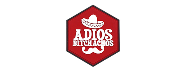 Hexagon PVC Patch "Adios Bitchachos"