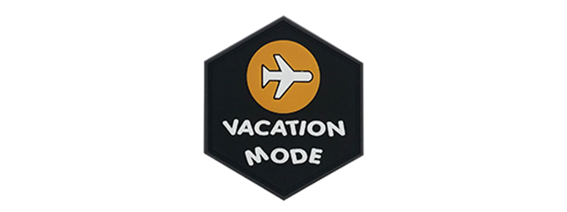 Hexagon PVC Patch Airplane Vacation Mode