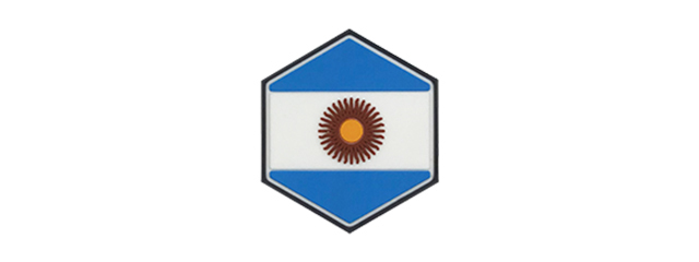 Hexagon PVC Patch Argentina Flag