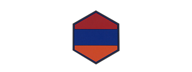 Hexagon PVC Patch Armenia Flag