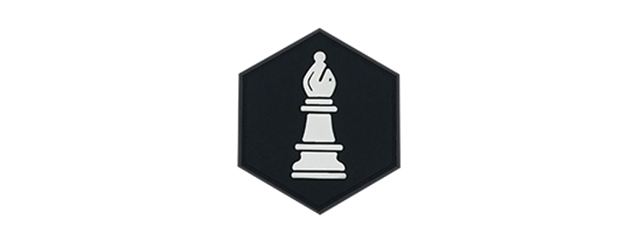 Hex PVC Patch White Bishop Chess Piece
