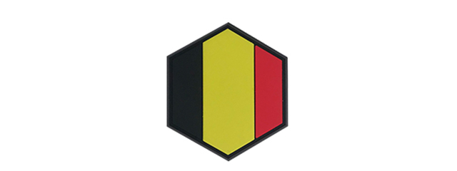 Hexagon PVC Patch Belgium Flag