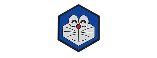 Hex PVC Patch Doraemon Smiling Cat