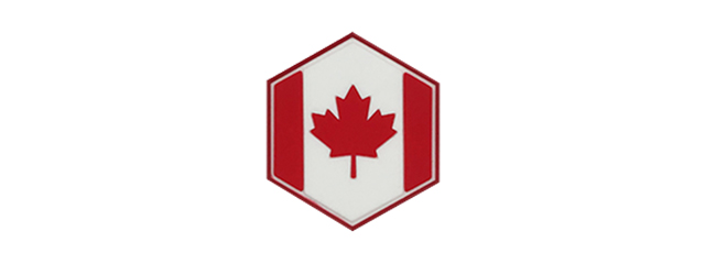 Hexagon PVC Patch Canada Flag