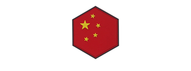 Hexagon PVC Patch China Flag