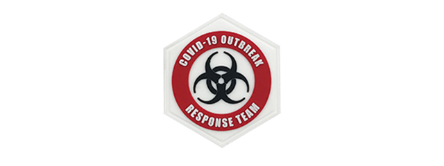 Hexagon PVC Patch Covid 19 Out Break Response Team