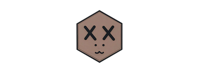 Hexagon PVC Patch Dead Face (Color: Light)