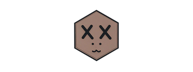 Hexagon PVC Patch Dead Face (Color: Light)