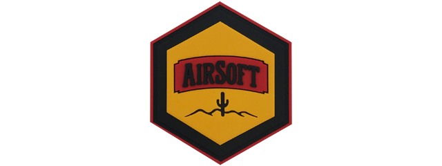 Hexagon PVC Patch Airsoft Desert