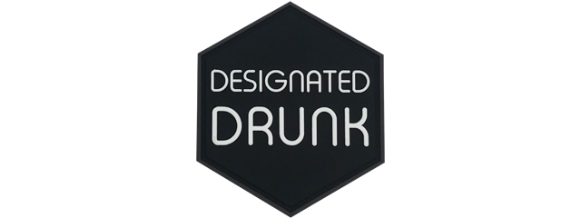 Hexagon PVC Patch "Designated Drunk"