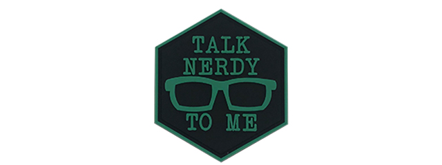 Hexagon PVC Patch "Talk Nerdy to Me"