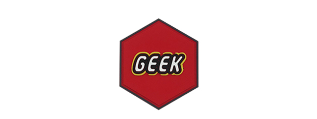 Hexagon PVC Patch Lego Geek