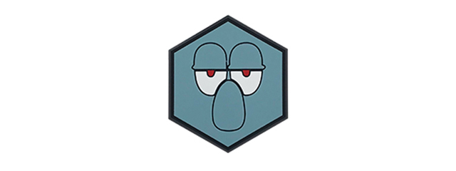 Hexagon PVC Patch Squidward Peeker Eyes