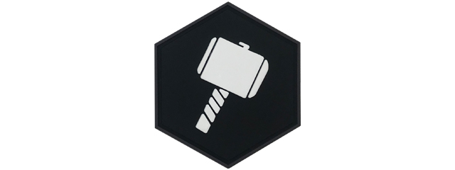 Hexagon PVC Patch Thor Mjlnir