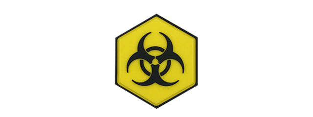 Hexagon PVC Patch Bio-Hazard Warning