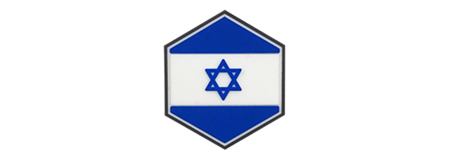 Hexagon PVC Patch Israel Flag