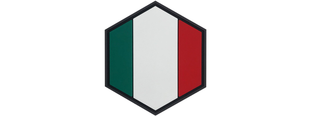 Hexagon PVC Patch Italy Flag