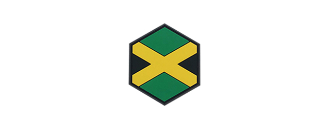 Hexagon PVC Patch Jamaica Flag