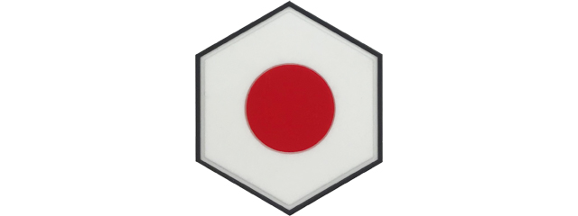 Hexagon PVC Patch Japan Flag