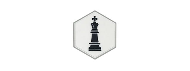 Hex PVC Patch Black King Chess Piece