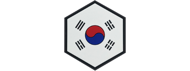 Hexagon PVC Patch Korea Flag