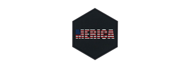 Hexagon PVC Patch Merica