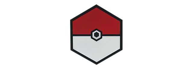 Hex PVC Patch Red Pokeball