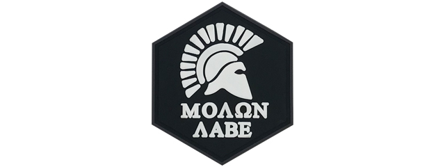 Hexagon PVC Patch Molon Labe Helmet