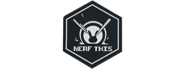 Hexagon PVC Patch D.VA "Nerf This" (Color: Black)