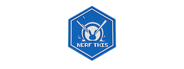 Hexagon PVC Patch D.VA "Nerf This" (Color: Blue)