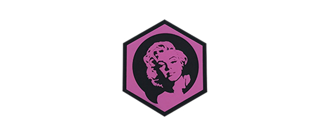 Hexagon PVC Patch Pink Marilyn Monroe