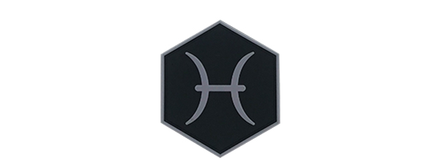 Hexagon PVC Patch Zodiac Sign Pisces Symbol