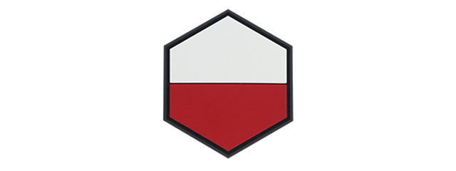 Hexagon PVC Patch Poland Flag