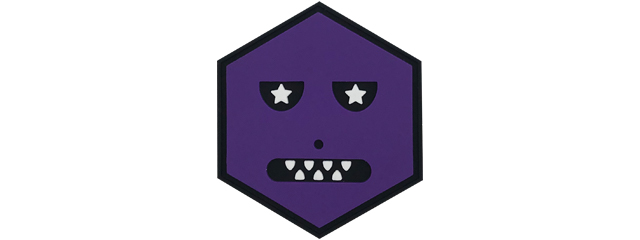 Hexagon PVC Patch Purple Monster