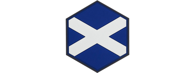 Hexagon PVC Patch Scotland Flag