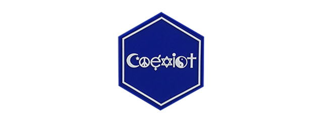 Hexagon PVC Patch Coexist Religion