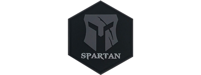 Hexagon PVC Patch Spartan Helmet