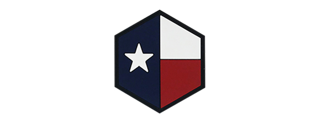 Hexagon PVC Patch Texas Flag