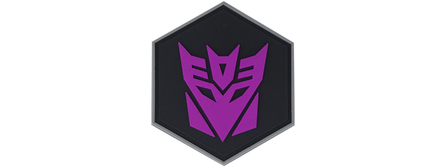 Hexagon PVC Patch Transformers Decepticon Badge