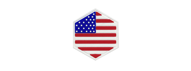 Hexagon PVC Patch United States Flag