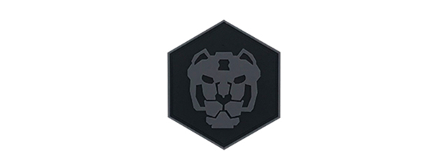 Hexagon PVC Patch Vultron Black Lion