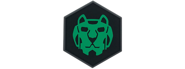 Hexagon PVC Patch Vultron Green Lion