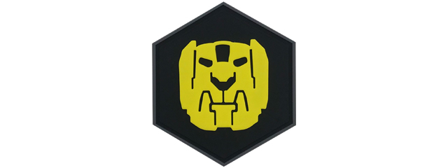 Hexagon PVC Patch Vultron Yellow Lion