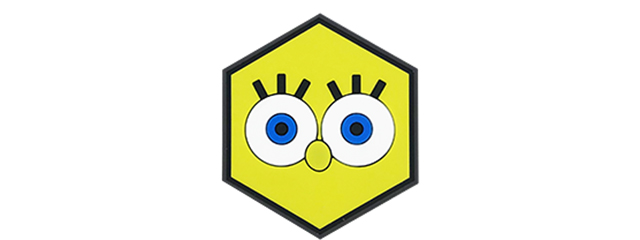 Hexagon PVC Patch Spongebob Peeker Eyes